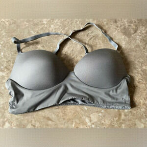𝅺victoria's Secret Padded Demi Pull On Bra grey size small